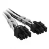 Corsair cavo Premium-Sleeved da 12V-2x6 a 2x 6+2-Pin PCIe, universale – nero/bianco