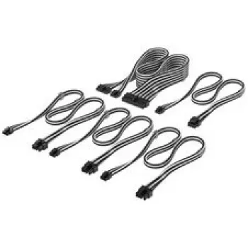 Corsair Premium-Sleeved DC Kabel Starter Kit, per alimentatore Type-5 – nero/bianco