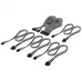 Corsair Premium-Sleeved DC Kabel Starter Kit, per alimentatore Type-5 – nero/bianco
