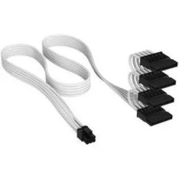Corsair cavo di alimentazione SATA 4x Premium-Sleeved, per alimentatore Type-5 - bianco