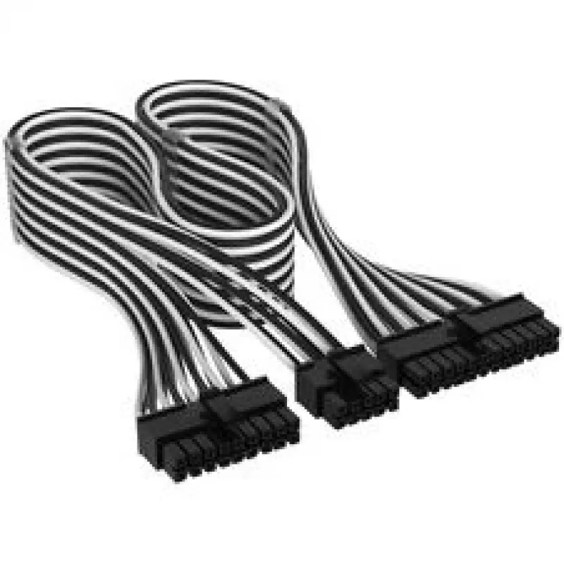 Corsair set di cavi, Type 4, DC Kabel Pro Kit, singolarmente sleeved – nero / bianco