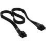 Corsair cavo, Type 4, connettore di alimentazione PCIe, 8 pin (6+2), 650 mm, singolarmente sleeved - nero