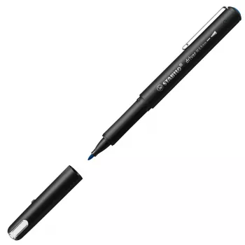 Penna fineliner Stabilo dr!ver Medium (0,8 mm) - inchiostro blu, fusto nero