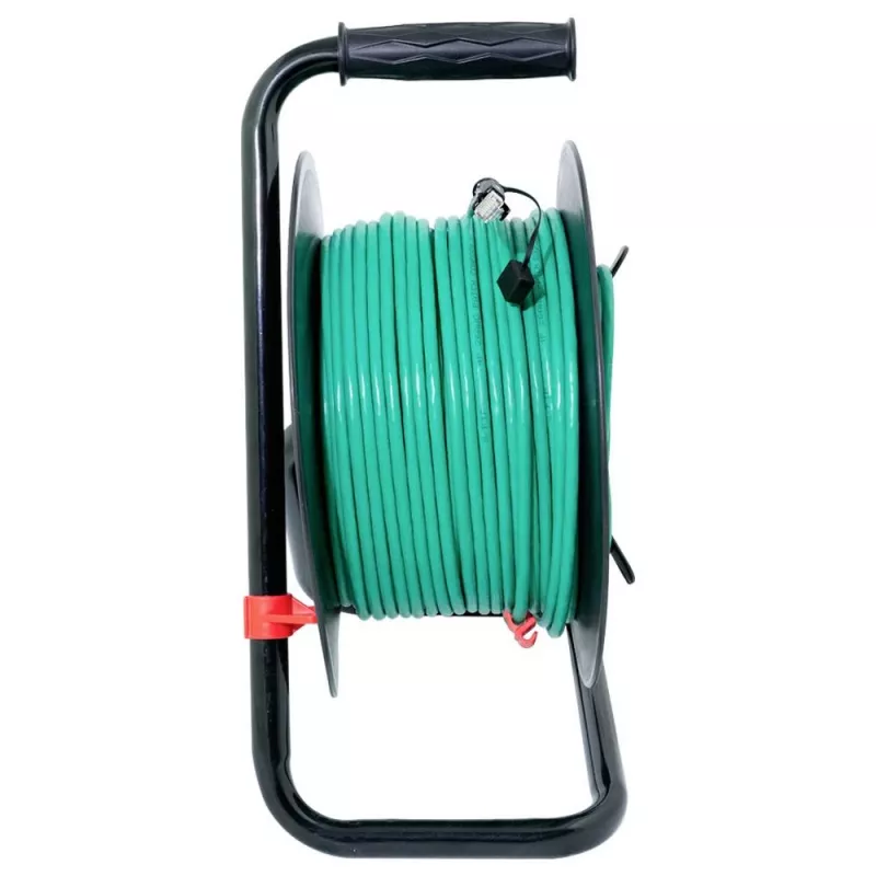 Avvolgicavo di rete Logilink verde CAT 6A S/FTP, 80 m | CQ3080S