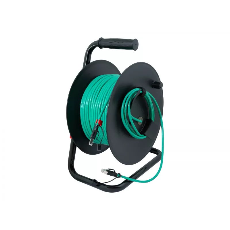 Avvolgicavo di rete Logilink verde CAT 6A S/FTP, 80 m | CQ3080S