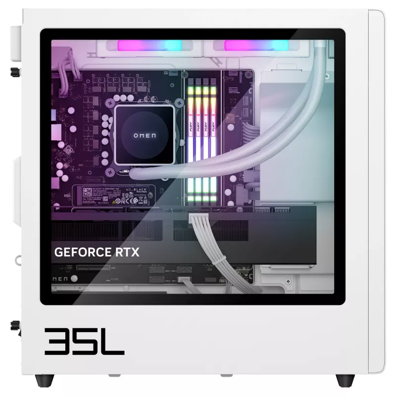 Desktop HPI Omen 35L GT16-0188ng, nero, Core Ultra 7 265F, 32GB RAM, 1TB SSD, GeForce RTX 5070 Ti