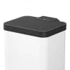 Pattumiera rettangolare in acciaio Hailo Öko duo Plus M 18 L, bianco