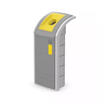 Pattumiera Hailo ProfiLine WSB Design Plus XXXL — rettangolare ABS grigio, larghezza 500 mm, profondità 470 mm, altezza 110 mm