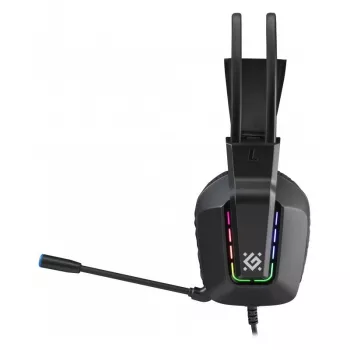 Headset gaming USB con cavo DEFENDER GOTHIC RGB con microfono, nero