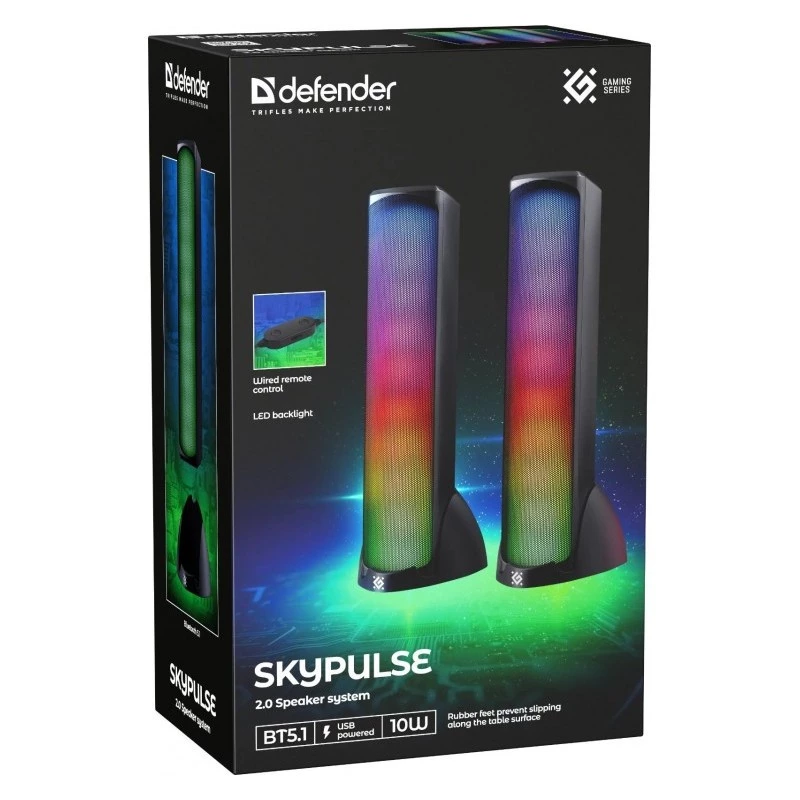 Defender Skypulse 2.0 Altoparlanti per PC, 60 W, Bluetooth, RGB