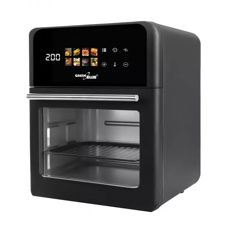 Friggitrice ad aria GreenBlue GB950 1800W, capacità 10 l, 8 programmi, pannello touch, timer, nero