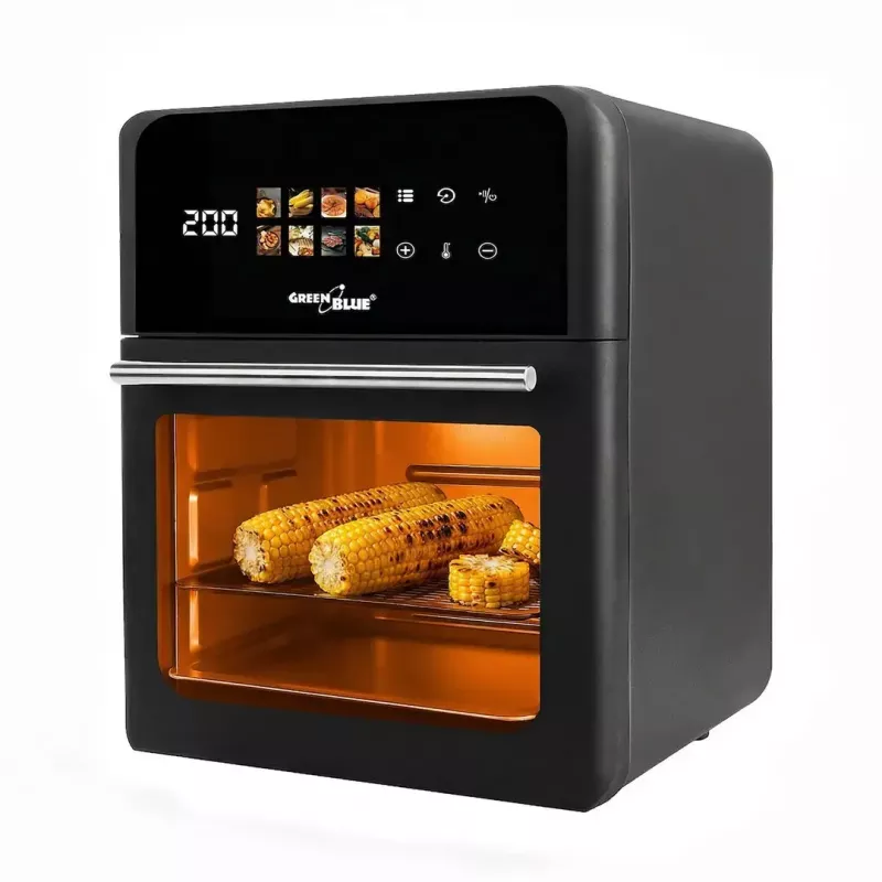 Friggitrice ad aria GreenBlue GB950 1800W, capacità 10 l, 8 programmi, pannello touch, timer, nero