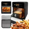 Friggitrice ad aria GreenBlue GB950 1800W, capacità 10 l, 8 programmi, pannello touch, timer, nero
