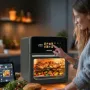 Friggitrice ad aria GreenBlue GB950 1800W, capacità 10 l, 8 programmi, pannello touch, timer, nero