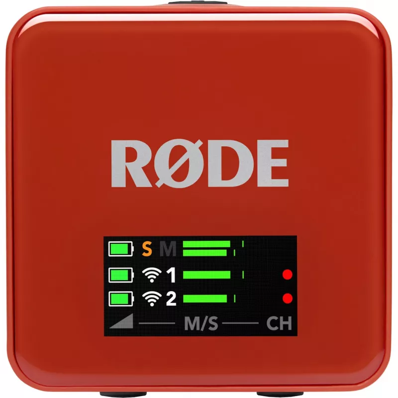 Sistema microfonico radiomicrofono Rode Wireless Go III marrone — trasmissione wireless 2,4 GHz, kit a due canali compatto
