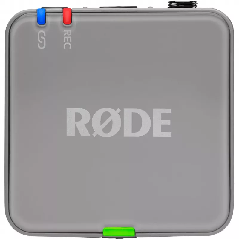 Microfono wireless Rode Wireless GO III grigio — design compatto, batteria ricaricabile integrata