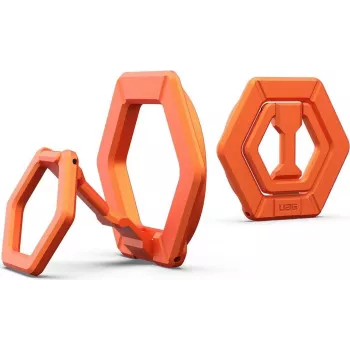 UAG Urban Armor Gear Magnetic Ring Stand | supporto/supporto con funzione stand | per MagSafe e custodie UAG con magnete integrato | arancione bruciato