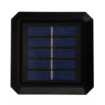 Lampada solare a palo LED GreenBlue GB128 WW, 3200K bianco neutro, cupola di copertura, 100x100mm, nero