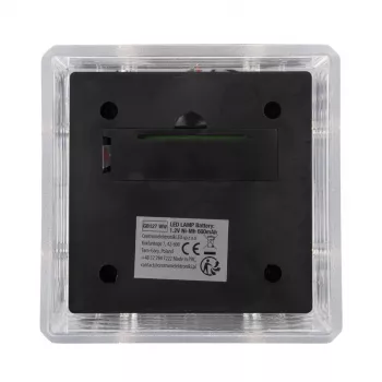 Lampada solare a palo LED GreenBlue GB128 WW, 3200K bianco neutro, cupola di copertura, 100x100mm, nero