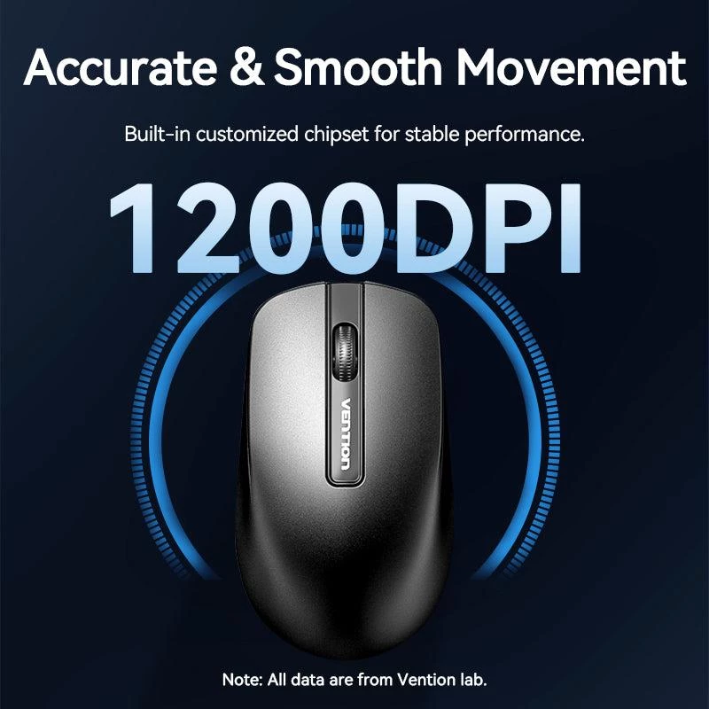 Mouse USB ottico nero/kit Vention