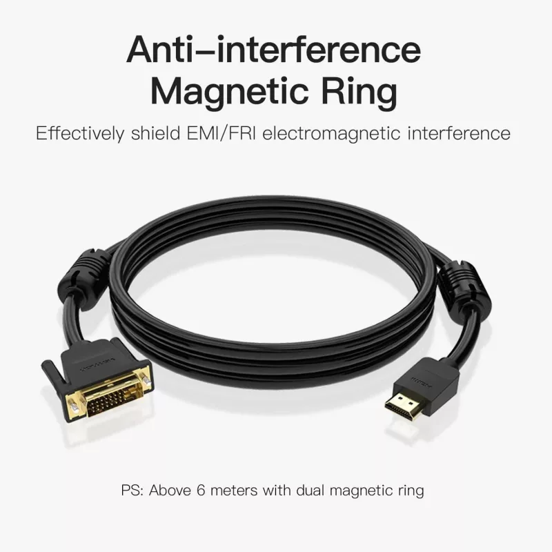 Cavo HDMI a DVI 5M/SCHWARZ Abfbj Vention