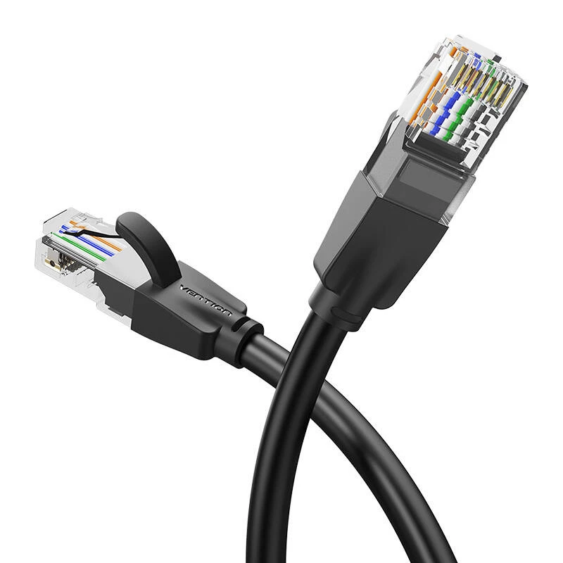 Cavo di rete UTP CAT6 Vention IBEBG RJ45 Ethernet 1000 Mbps 1,5 m nero