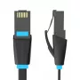 Cavo di rete piatto UTP CAT6 Vention IBJBF RJ45 Ethernet 1000 Mbit/s 1 m nero