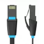 Cavo di rete piatto UTP CAT6 Vention IBJBI RJ45 Ethernet 1000 Mbit/s 3 m nero