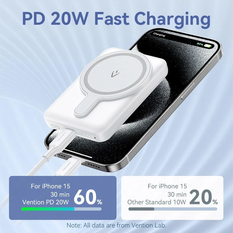 Powerbank wireless 5000MAH 20W/MAGNETIC nero FHSB0 Vention
