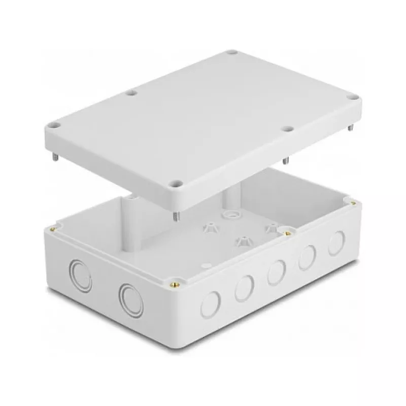 Custodia da incasso DeLOCK 180x125x57 mm grigio ABS per esterni