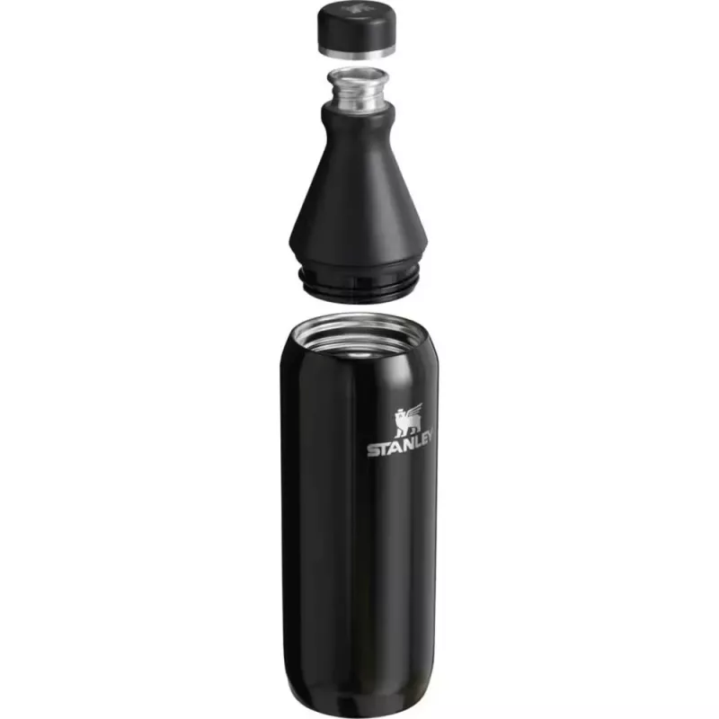 Stanley All Day Slim Bottiglia termica 0,6 L, acciaio inossidabile, nero, 10-12069-024