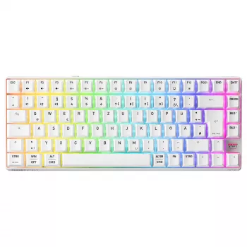 Tastiera meccanica compatta wireless Cherry XTRFY K33 75% QWERTZ tedesco bianco USB + RF + Bluetooth RGB