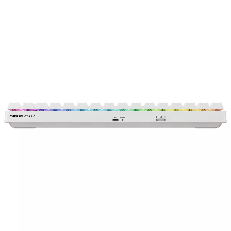 Tastiera meccanica compatta wireless Cherry XTRFY K33 75% QWERTZ tedesco bianco USB + RF + Bluetooth RGB