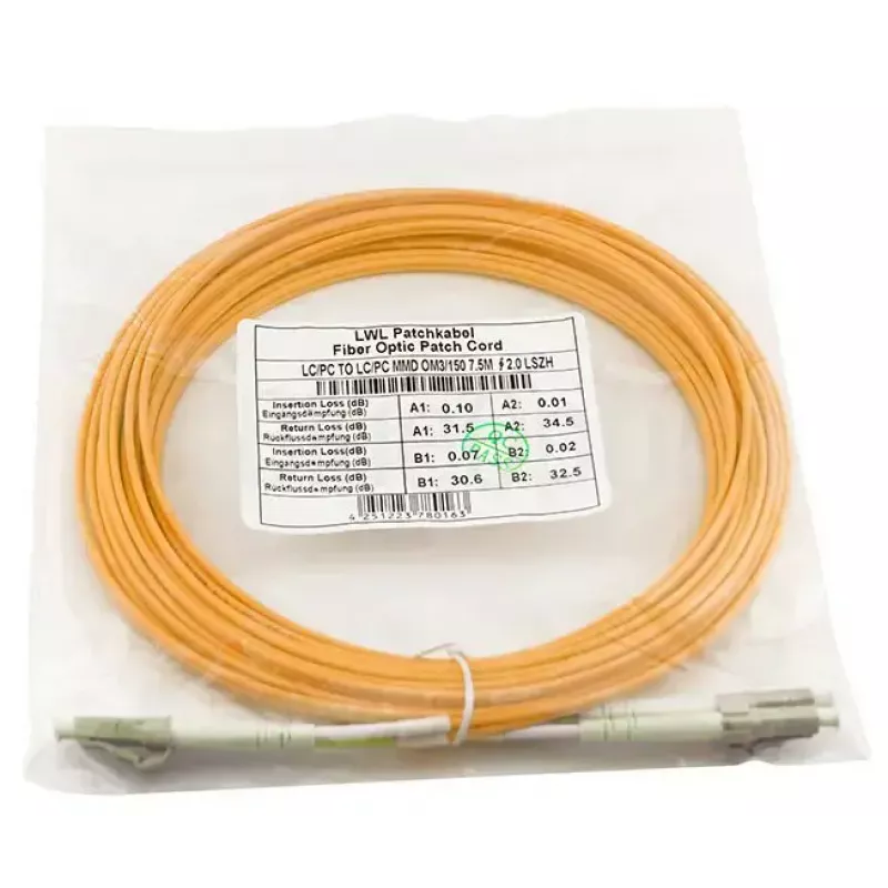 Cavo duplex in fibra ottica BlueOptics CAB-MMF50-LC-LC-3-BO OM2 multimodale LC a LC 3 m arancione