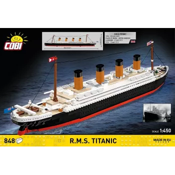 Kit di montaggio Cobi R.M.S. Titanic, 848 pezzi, modello nave da collezione