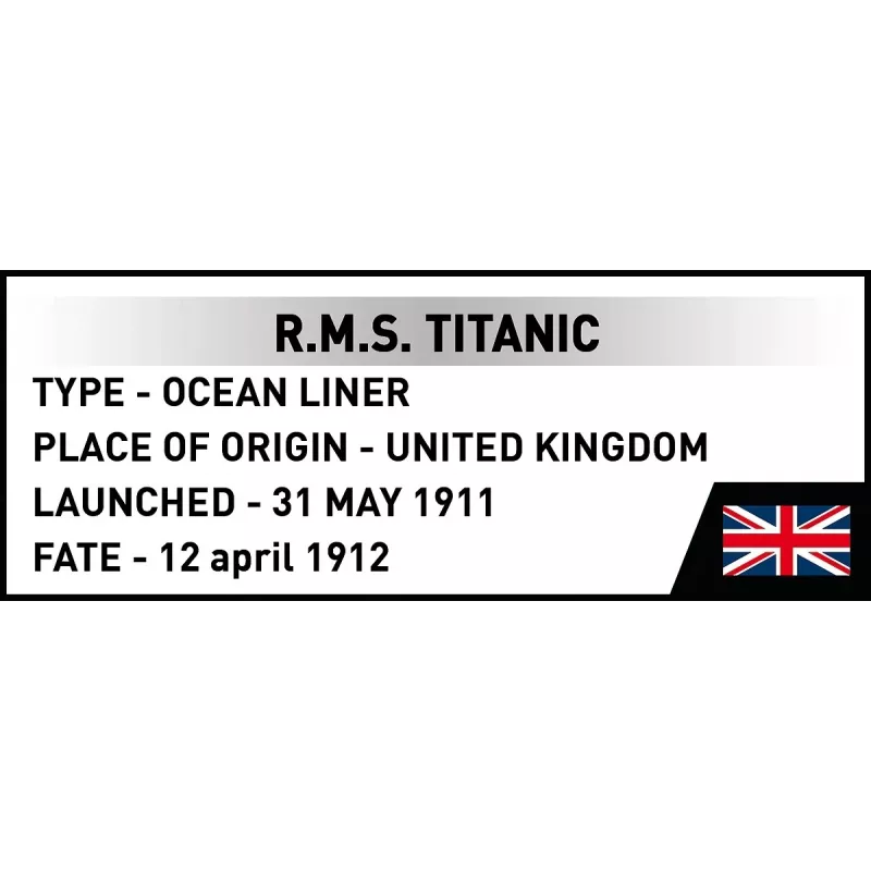 Kit di montaggio Cobi R.M.S. Titanic, 848 pezzi, modello nave da collezione