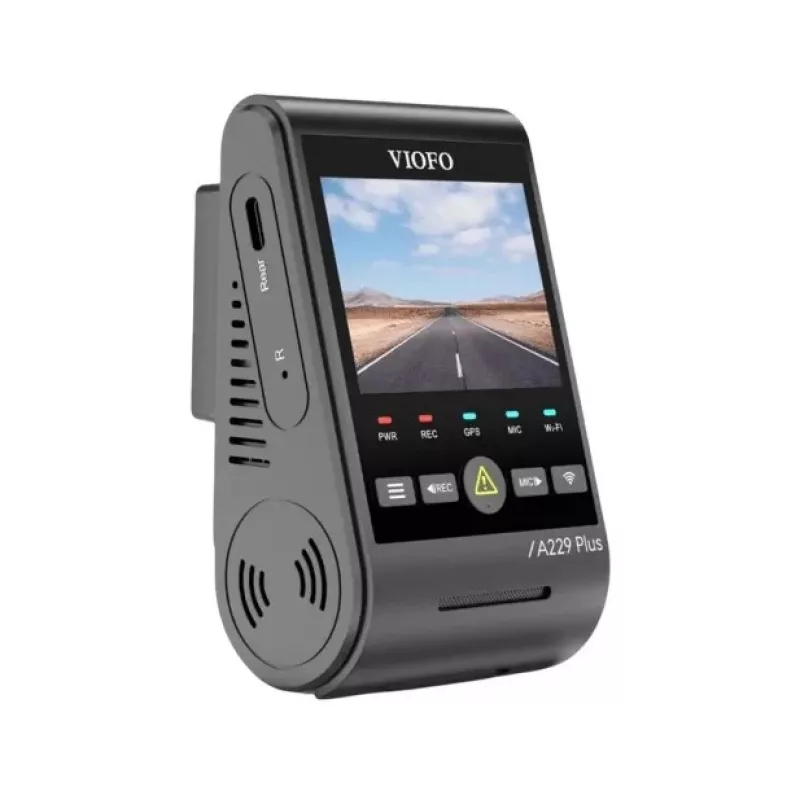 Dashcam VIOFO A229 PLUS 1CH-G GPS — 1 canale, 2560×1440, GPS, Wi-Fi, display 2,4 pollici, MicroSD fino a 512GB
