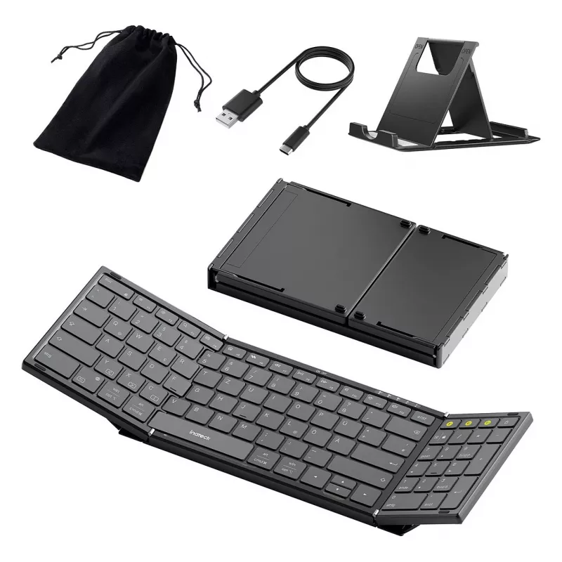 Tastiera Bluetooth full-size senza fili Inateck N0135 nera — QWERTZ, switch a forbice