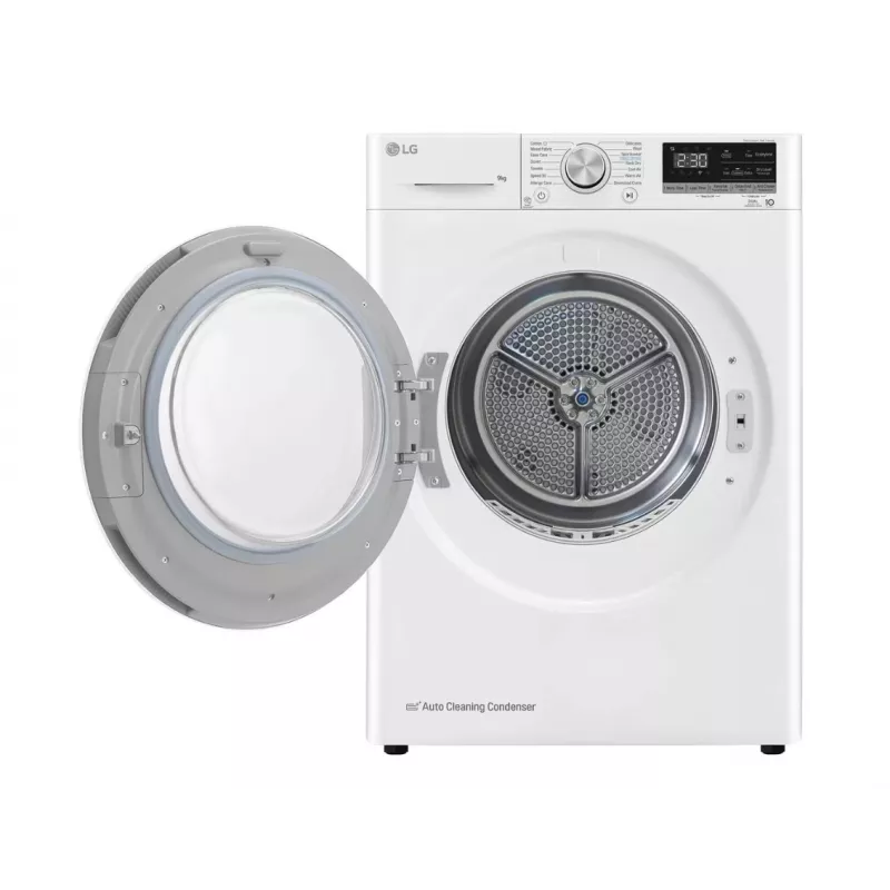 LG RH90V9AV4N, pompa di calore, 9 kg, profondità 66 cm - asciugatrice