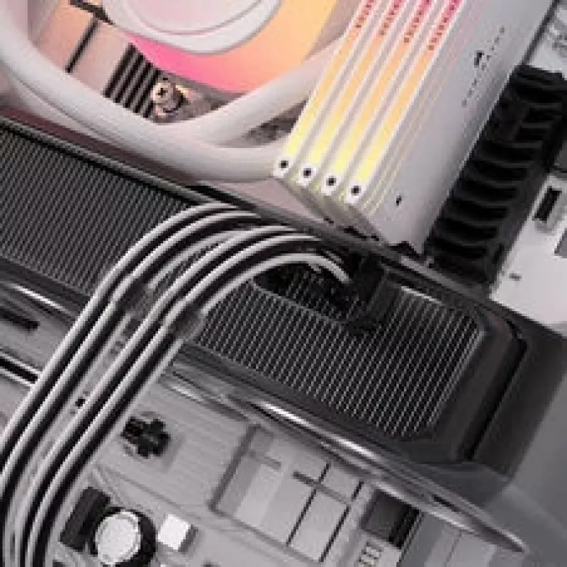 Kit Pro cavo DC con guaina premium Corsair, per alimentatore Type-5 - bianco/nero