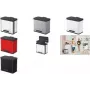 Contenitore per rifiuti Hailo Öko duo Plus L — acciaio inox a due scomparti 17L + 9L