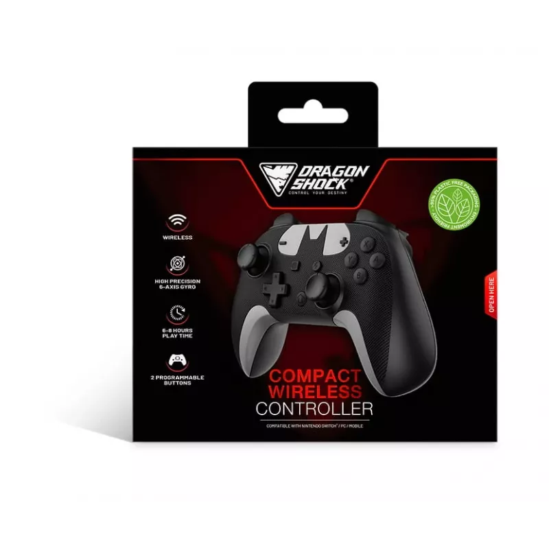 DragonShock PopTop Compact, gamepad, Nintendo Switch, pulsante Indietro, D-Pad, pulsante Home, tasto Reset, wireless, Bluetooth, USB Type-C