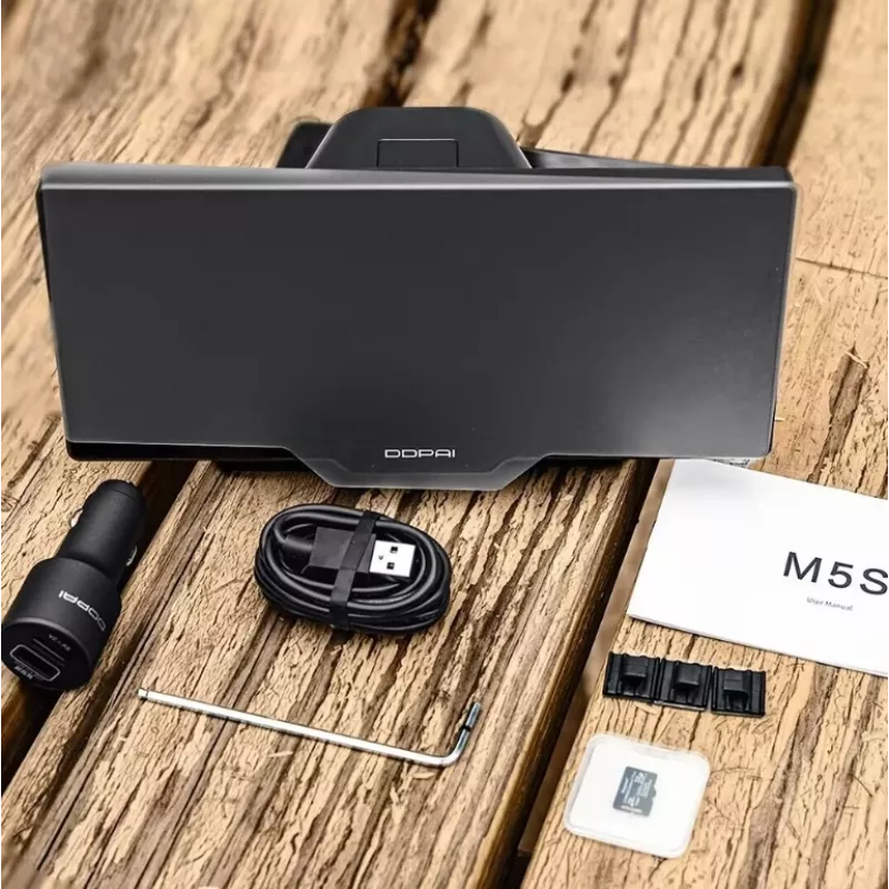Dashcam auto 70mai DDPAI M5S con touchscreen 8,9 pollici, telecamera frontale 1440p, Bluetooth 5.0, Wi‑Fi 5 GHz