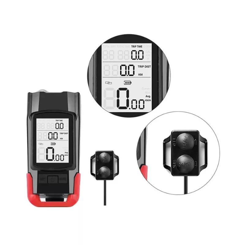 Extralink set luci bici con contachilometri + luce posteriore