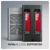 Case esterno AXAGON EEM2-20GD USB-C 20 Gbps per due SSD M.2 NVMe con clonazione hardware