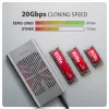 Case esterno AXAGON EEM2-20GD USB-C 20 Gbps per due SSD M.2 NVMe con clonazione hardware