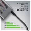 Case esterno AXAGON EEM2-20GD USB-C 20 Gbps per due SSD M.2 NVMe con clonazione hardware