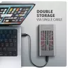 Case esterno AXAGON EEM2-20GD USB-C 20 Gbps per due SSD M.2 NVMe con clonazione hardware