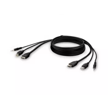 Cavo KVM Belkin F1DN1CCBL — HDMI su USB A/B con audio, connettori USB tastiera/mouse, 3 m
