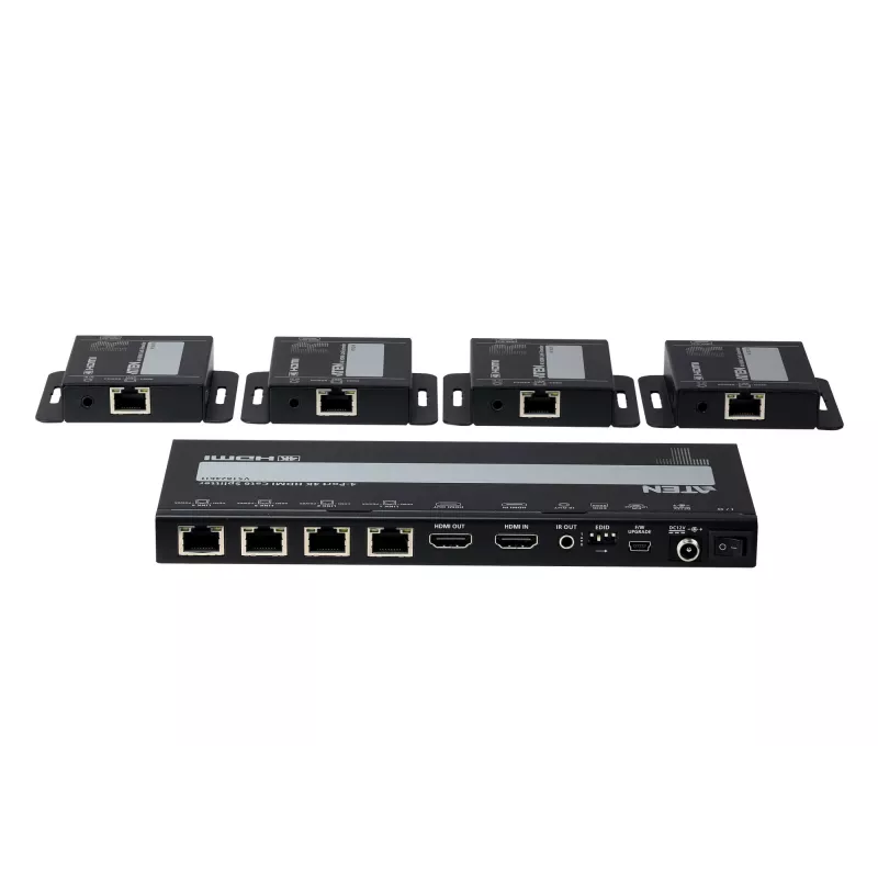 ATEN VS1824KIT Kit splitter HDMI 4K Cat 6 a 4 porte con 4 ricevitori